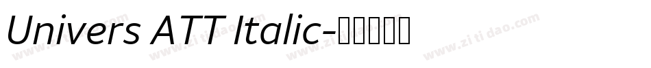 Univers ATT Italic字体转换